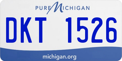 MI license plate DKT1526