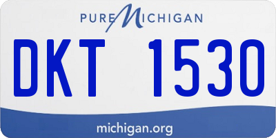 MI license plate DKT1530