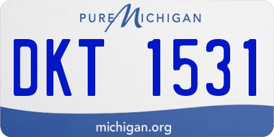MI license plate DKT1531