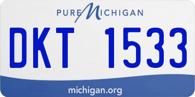 MI license plate DKT1533