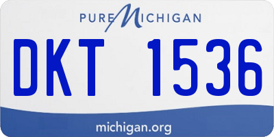 MI license plate DKT1536