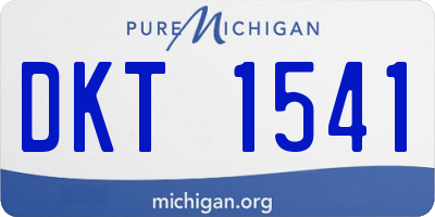 MI license plate DKT1541
