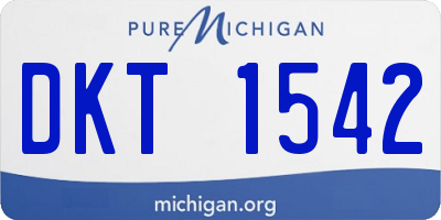 MI license plate DKT1542