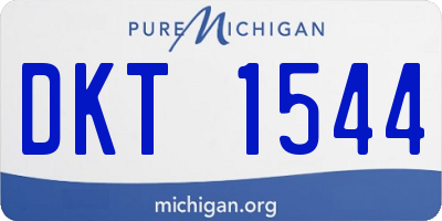 MI license plate DKT1544