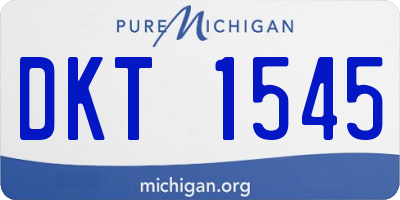 MI license plate DKT1545