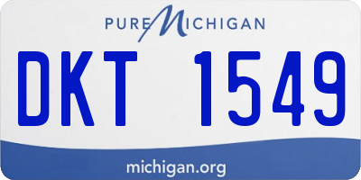 MI license plate DKT1549
