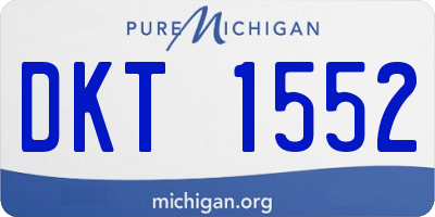 MI license plate DKT1552