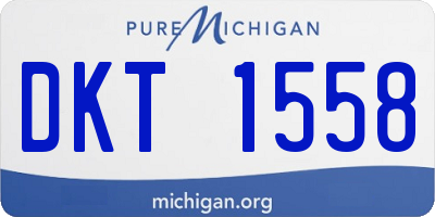MI license plate DKT1558