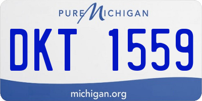 MI license plate DKT1559