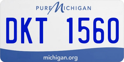 MI license plate DKT1560
