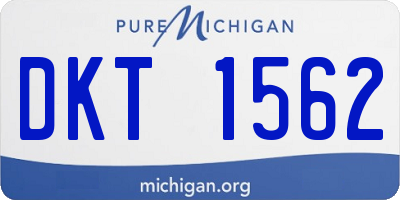 MI license plate DKT1562