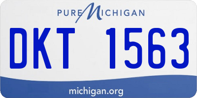 MI license plate DKT1563