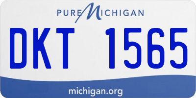 MI license plate DKT1565