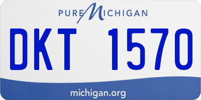 MI license plate DKT1570