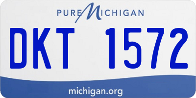 MI license plate DKT1572