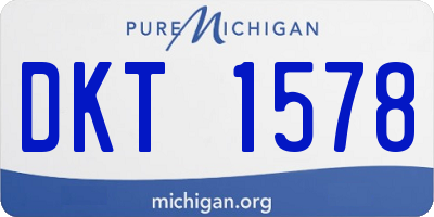 MI license plate DKT1578