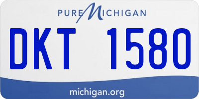 MI license plate DKT1580