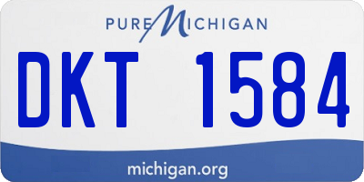 MI license plate DKT1584