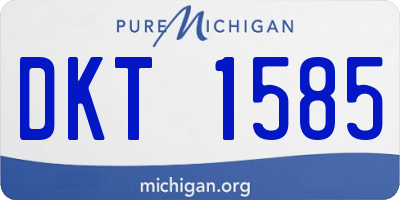 MI license plate DKT1585