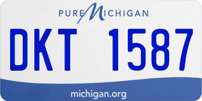MI license plate DKT1587