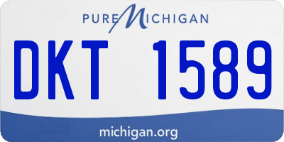 MI license plate DKT1589
