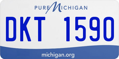 MI license plate DKT1590