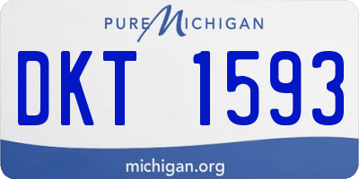 MI license plate DKT1593