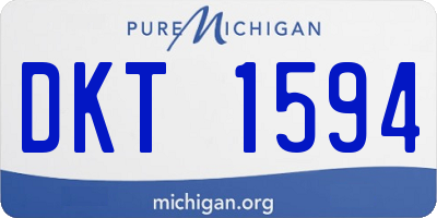 MI license plate DKT1594