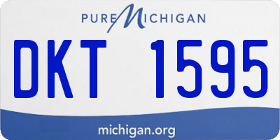 MI license plate DKT1595