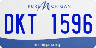 MI license plate DKT1596