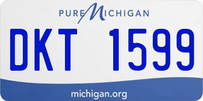 MI license plate DKT1599