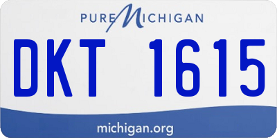 MI license plate DKT1615