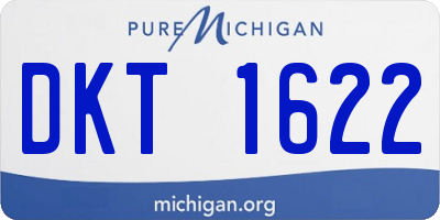 MI license plate DKT1622