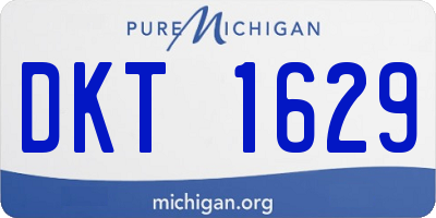 MI license plate DKT1629