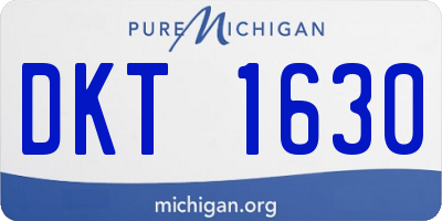 MI license plate DKT1630