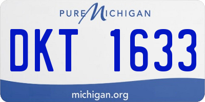 MI license plate DKT1633