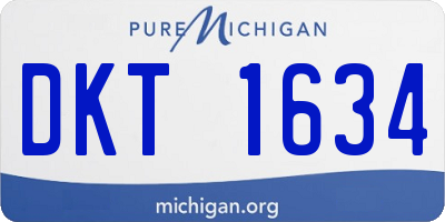 MI license plate DKT1634
