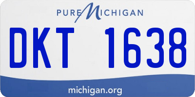 MI license plate DKT1638