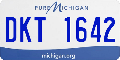 MI license plate DKT1642