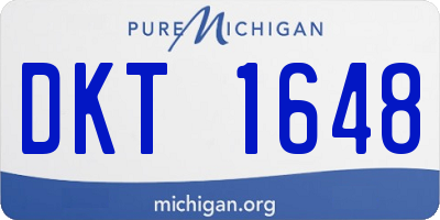 MI license plate DKT1648