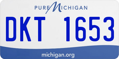 MI license plate DKT1653