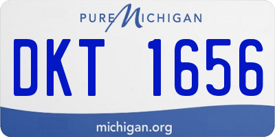 MI license plate DKT1656
