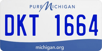 MI license plate DKT1664