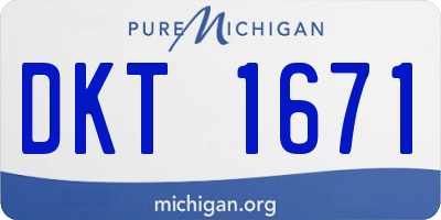 MI license plate DKT1671