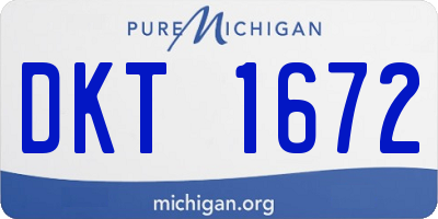 MI license plate DKT1672
