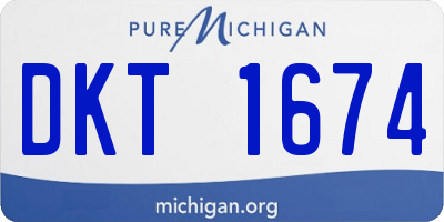 MI license plate DKT1674