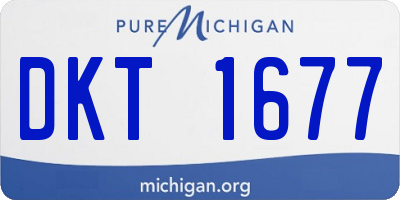 MI license plate DKT1677