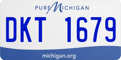 MI license plate DKT1679