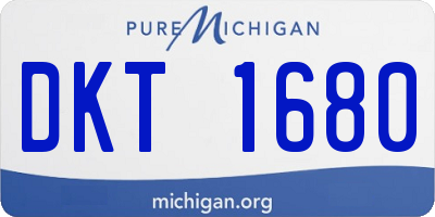 MI license plate DKT1680