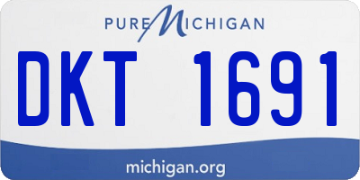 MI license plate DKT1691